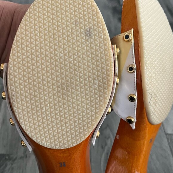 GIUSEPPE ZANOTTI - WOODEN SANDALS MADE IN ITALY SZ 38 - Picture 9 of 12